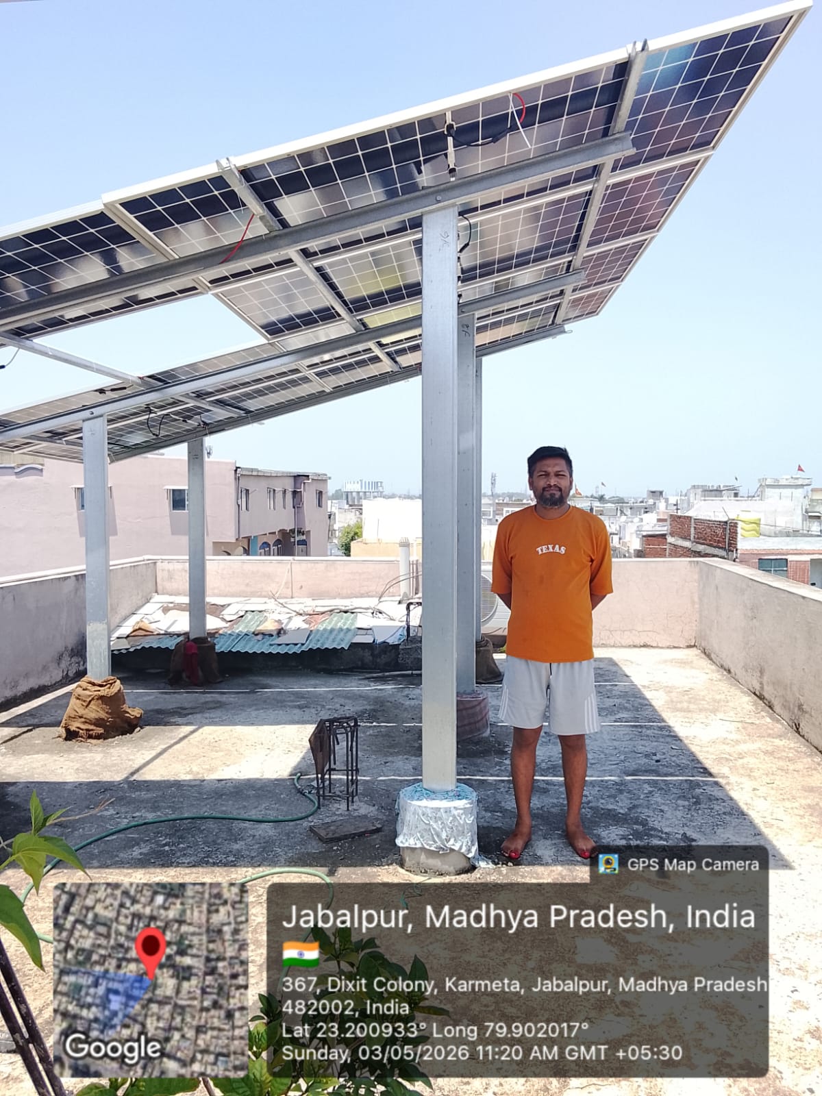 Rooftop installation — customer home